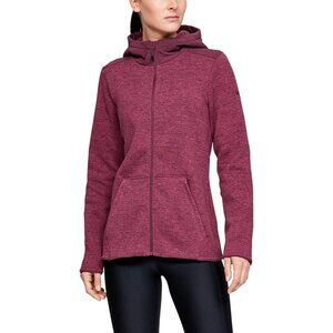 Under Armour Magenta Pink Cold Gear Zipper Zip Up Warm Hoodie Jacket Size Medium